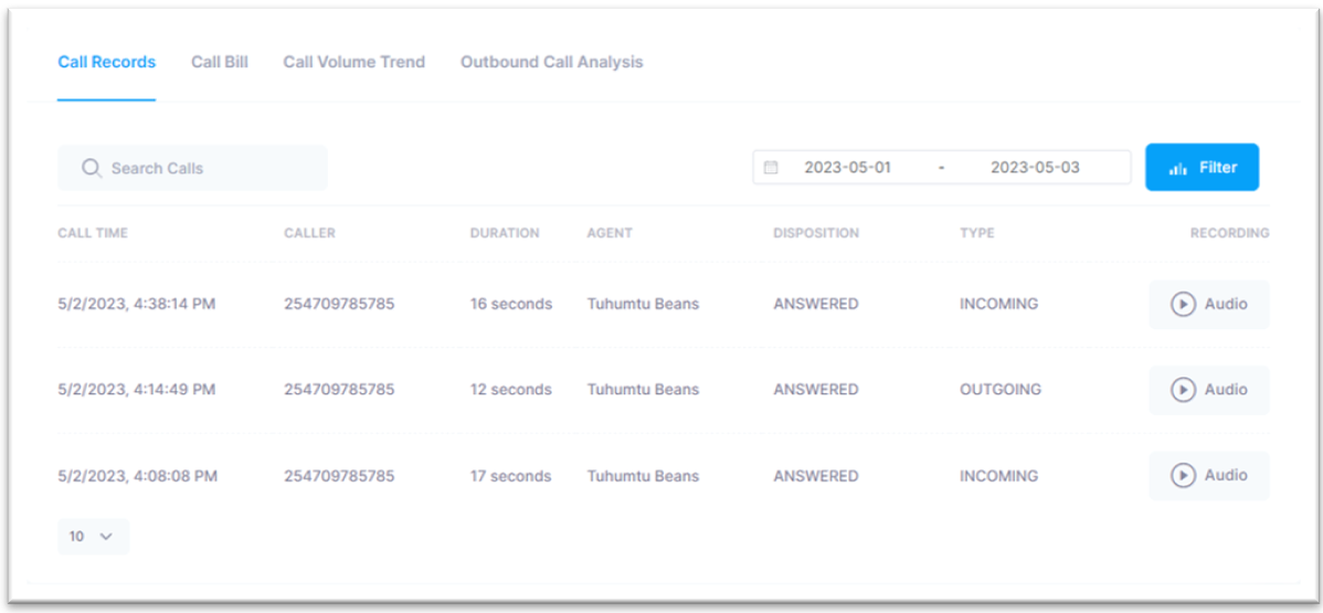 screenshot of Bonga Cloud